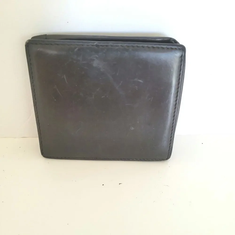 Prada Wallet Black Nero Coin Case Holder Pouch Leather Compact Mini Vintage Retr
